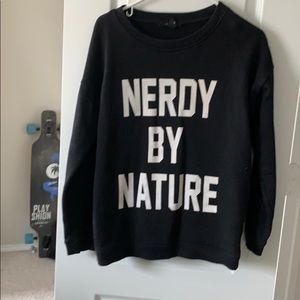 Nerdy by nature black sweatshirt